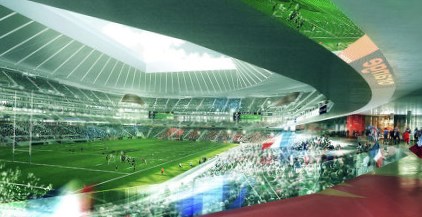 Регбийный стадион с раздвижной крышей на 82 тыс мест построят во Франции